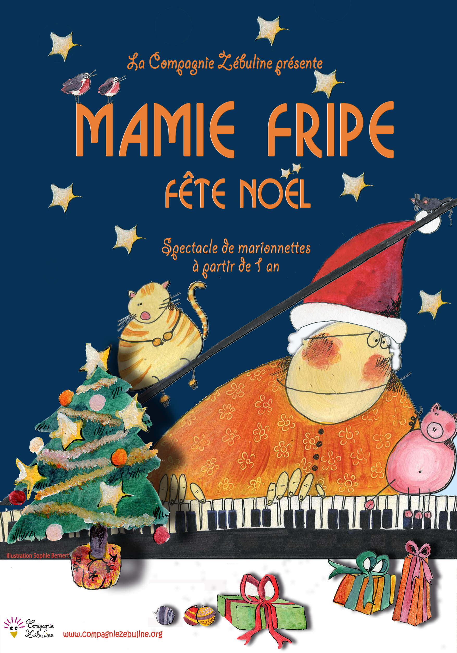 Mamie fripe fête Noël